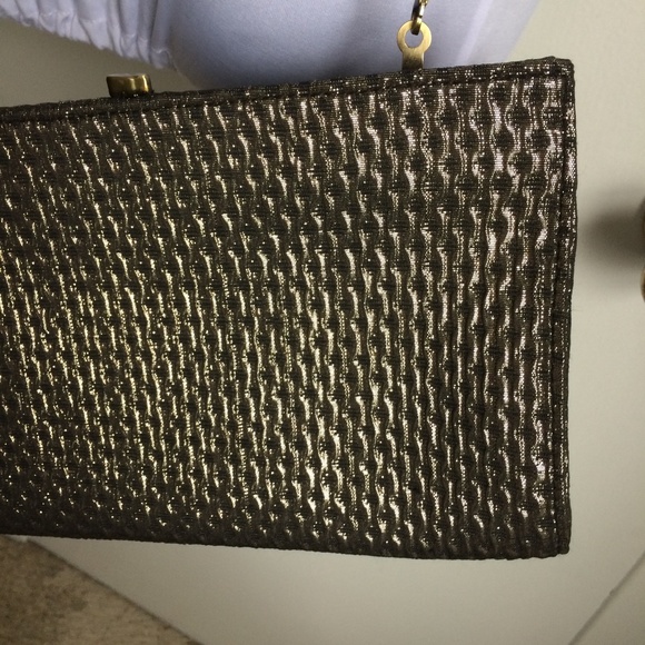 Kate Landry Gold Clutch/Crossbody - Picture 4 of 8